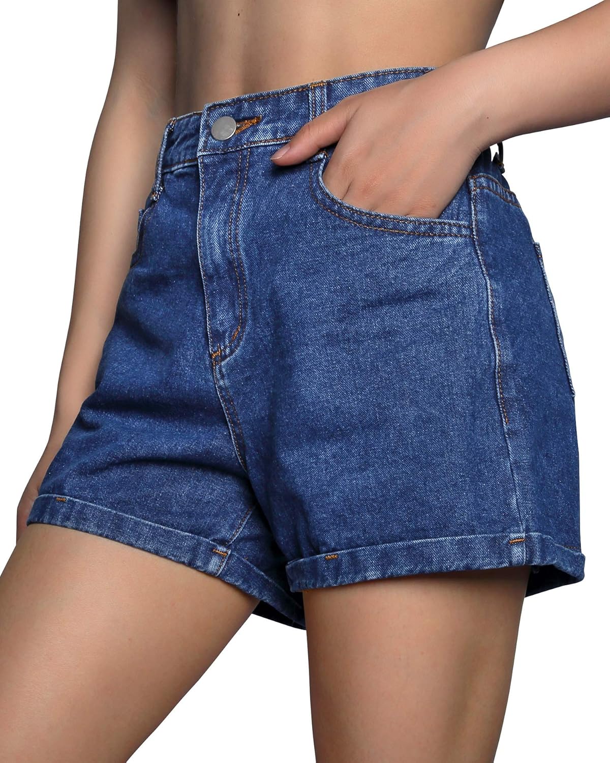 Dark denim jean shorts Clearance