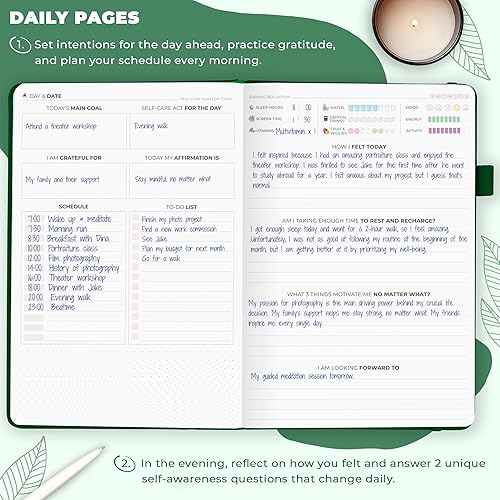 Miniatura 4 de Clever Fox Diario de cuidado personal - Cuaderno de bienestar y reflexión diaria - Diario de salud mental y desarrollo personal - Diario de cuidado