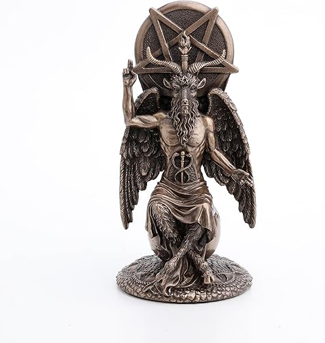 Veronese Design Estatua de resina Wiccan de 8 12 pulgadas sentado en el globo caído con acabado de bronce