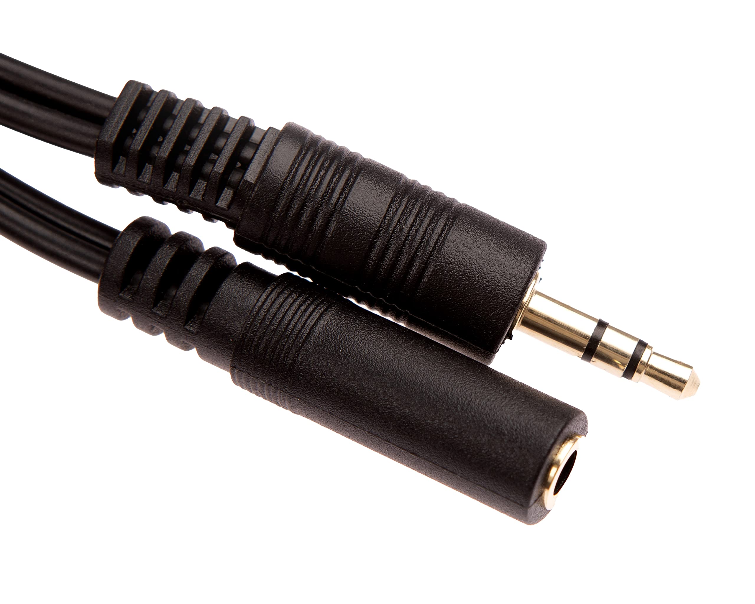 CDL Micro 10m 33' Feet 3.5mm Stereo Jack Plug Male to 3.5mm Stereo Jack Socket Female Extension Cable/ Lead/ Wire Gold, Black