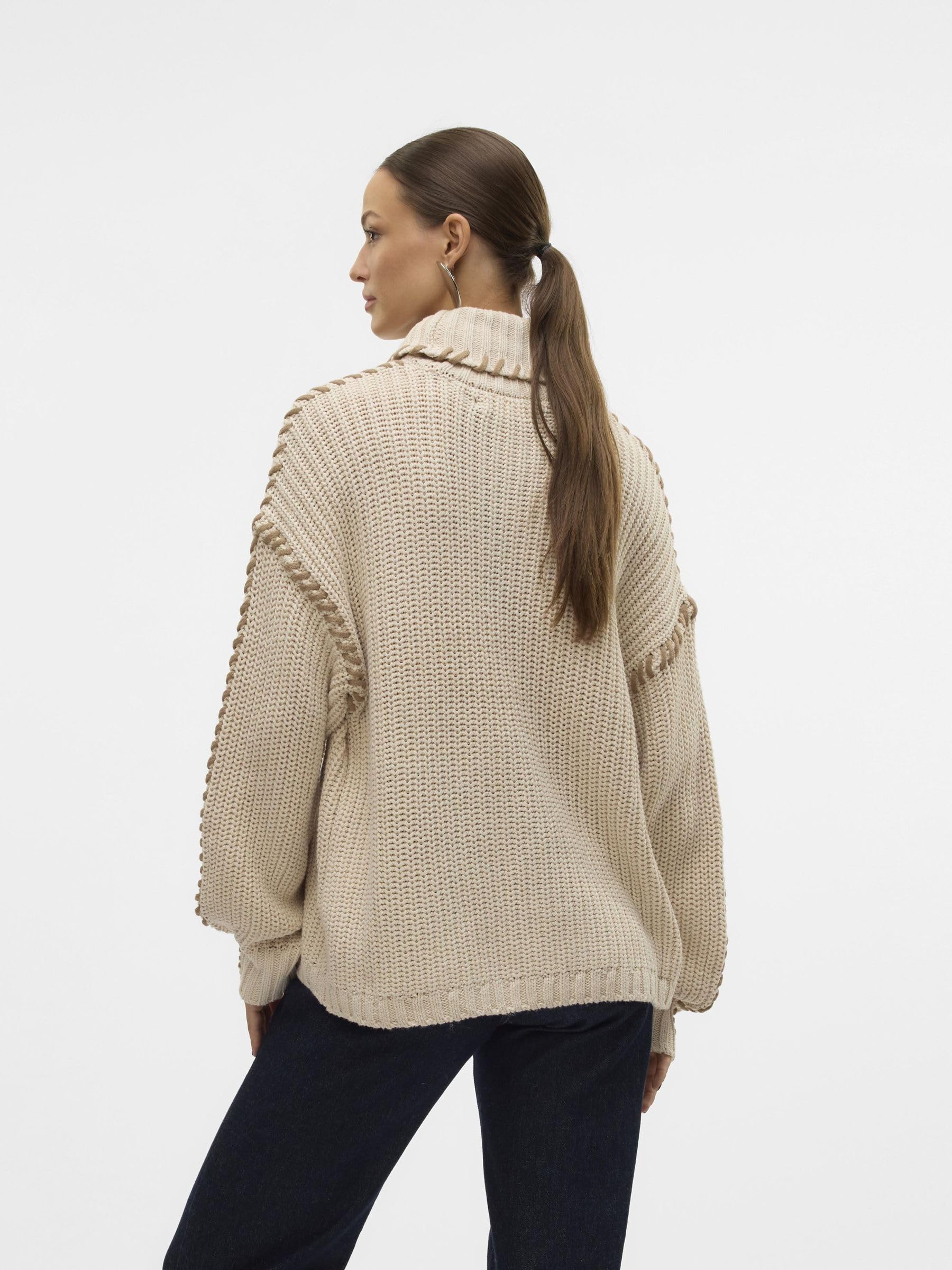 VERO MODA Knitted Pullover VMNEWCREAM Pullover