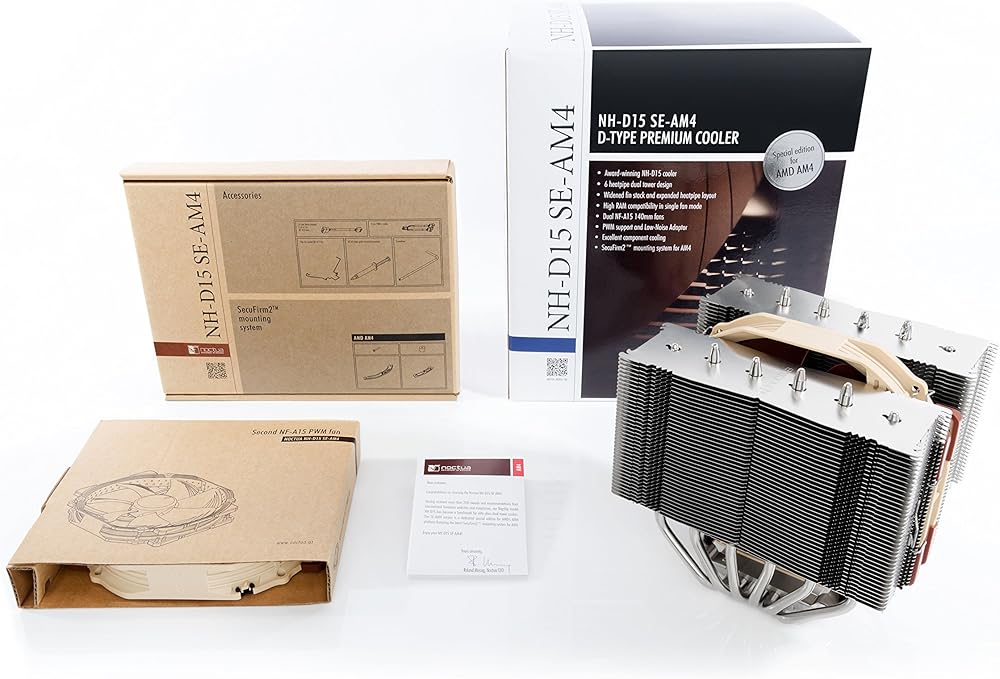 Noctua NH-D15 SE-AM4, Premium Dual-Tower CPU Cooler for AMD AM4 (Brown) thumbnail 4