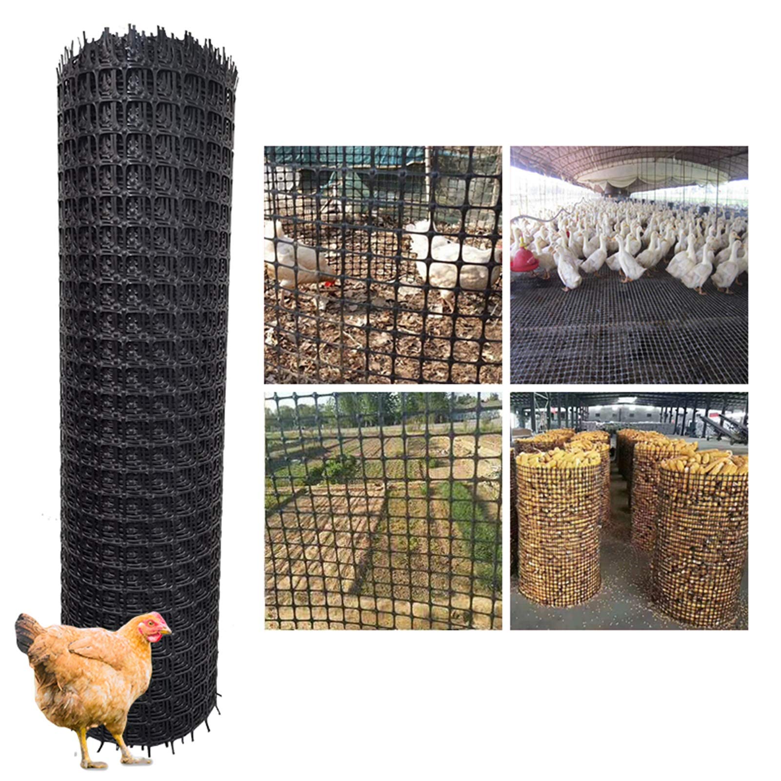 Giardino Rete Da Recinzione, Leggero Reti Di Sicurezza, Riciclabile Plastica Barriere, Maglia 3x3cm Anti Ruggine I Piccoli Animali Non Possono Strappare Con 50 Fascette(1x5m)