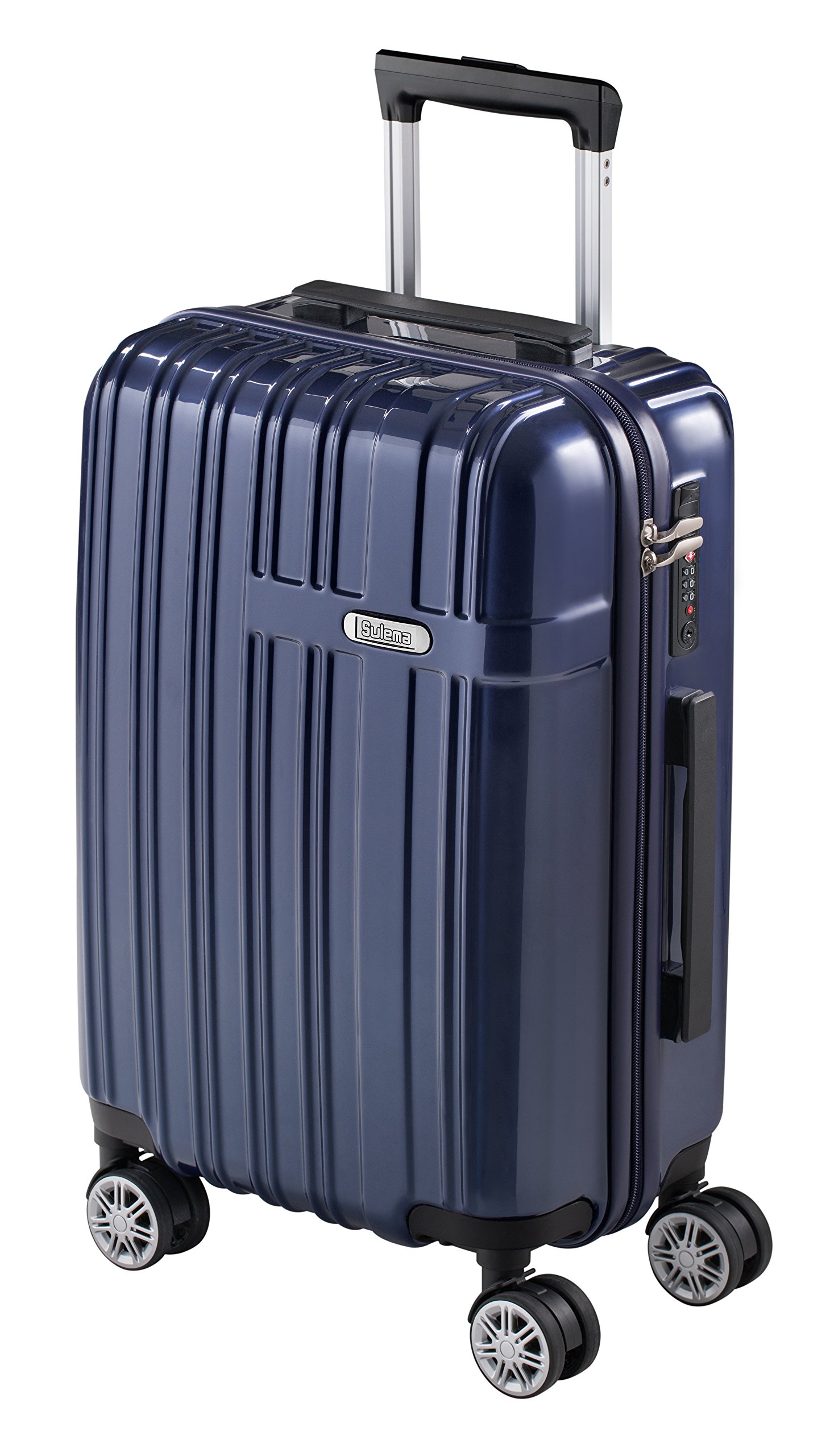 Travel Cabin Luggage Sulema 55x36x22cm, Hand Luggage Lightweight for Flight, Hard Shell Trolley, Resistant ABS with Four Double Wheels 360º. TSA Lock
