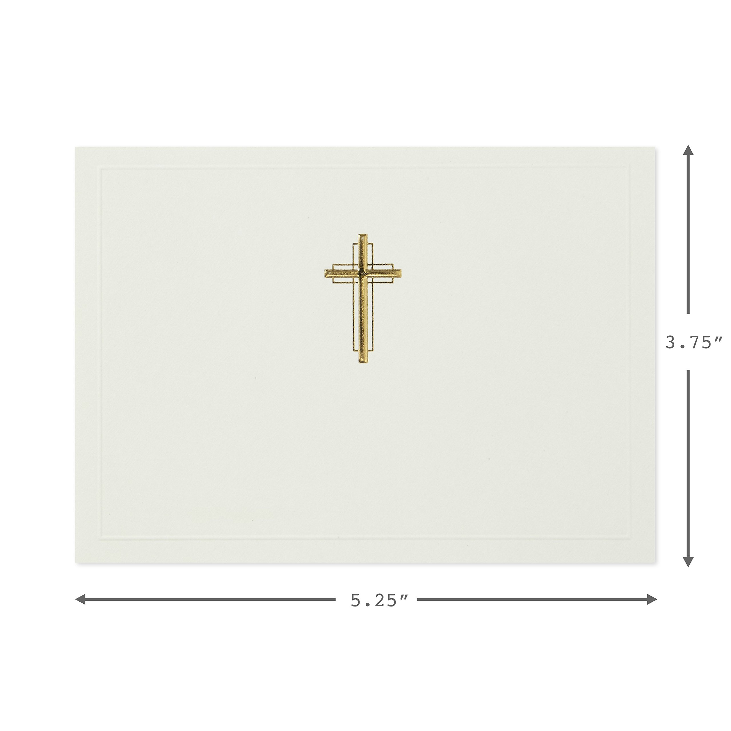 Hallmark Religious Blank Cards, Gold Cross (20 Cards with Envelopes) - Image 4