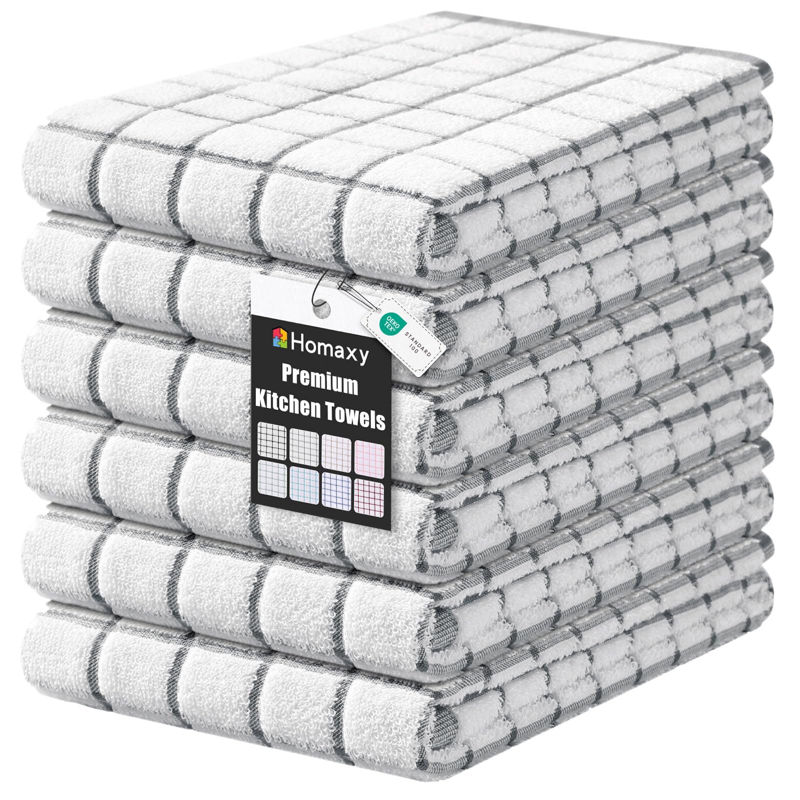 Homaxy Premium Kitchen Towels Check Design
