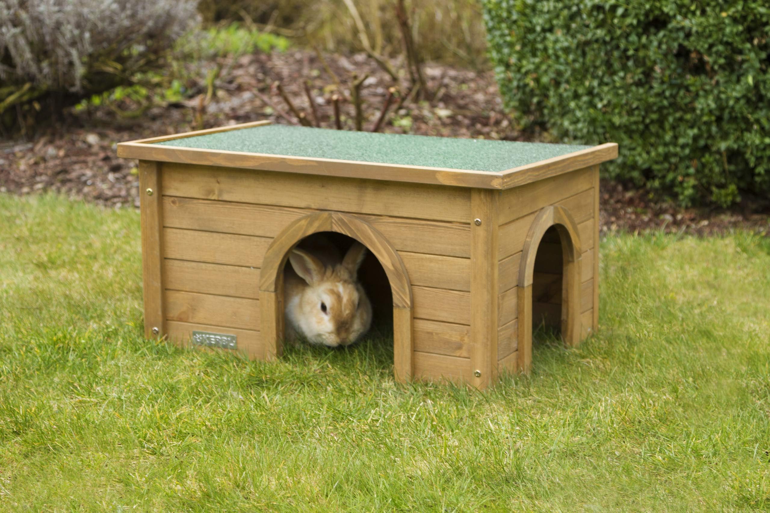 Trixie Flamed Wooden Housfor Rabbits, 50 x 26 x 31 cm : Amazon.co.uk ...
