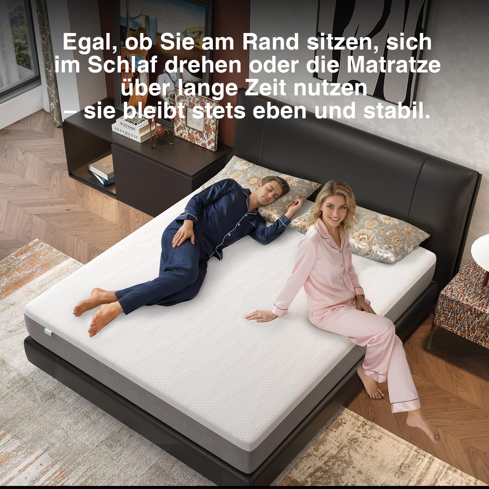 Novilla Matratze 180x200, Höhe 20 cm 7-Zonen Gel Memory Schaum Kaltschaummatratze für Jede Schlafposition, Härtegrad H3 Öko-Tex Zertifiziert, Atmungsaktive Rollmatratze mit Bezug abnehmbar & waschbar