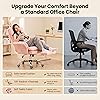HOMRELEXA Big and Tall Office Chair, Flip Armrests for Pets & Cross Legged Sitting, Executive Ergonomic Computer Gaming Chair with Foot Rest, Teddy Fleece Wide Seat Reclining Desk Chair, Beige