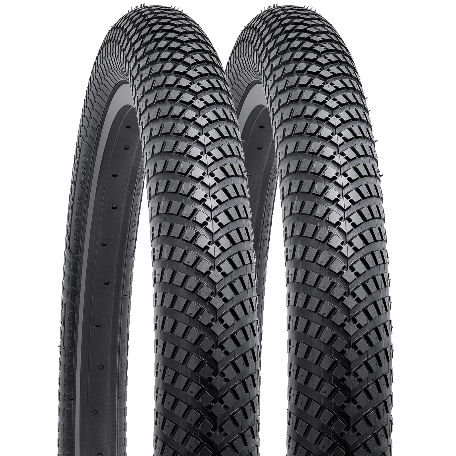 YunSCM 2-PCS 20" Road Bike Tyres 20x2.30 ETRTO 54-406 Compatible with 20x2.25 20x2.30 Bike Bicycle Tyres