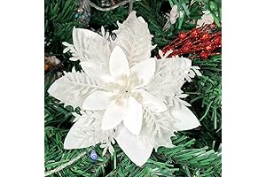 Christmas Cheer with Artificial White Poinsettias