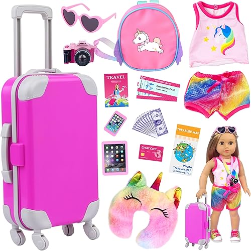 Miniatura 9 de ZITA ELEMENT Juego de 7 artículos de tienda de campaña para muñecas de 18 pulgadas incluye tienda de campaña para muñecas de 18 pulgadas saco de