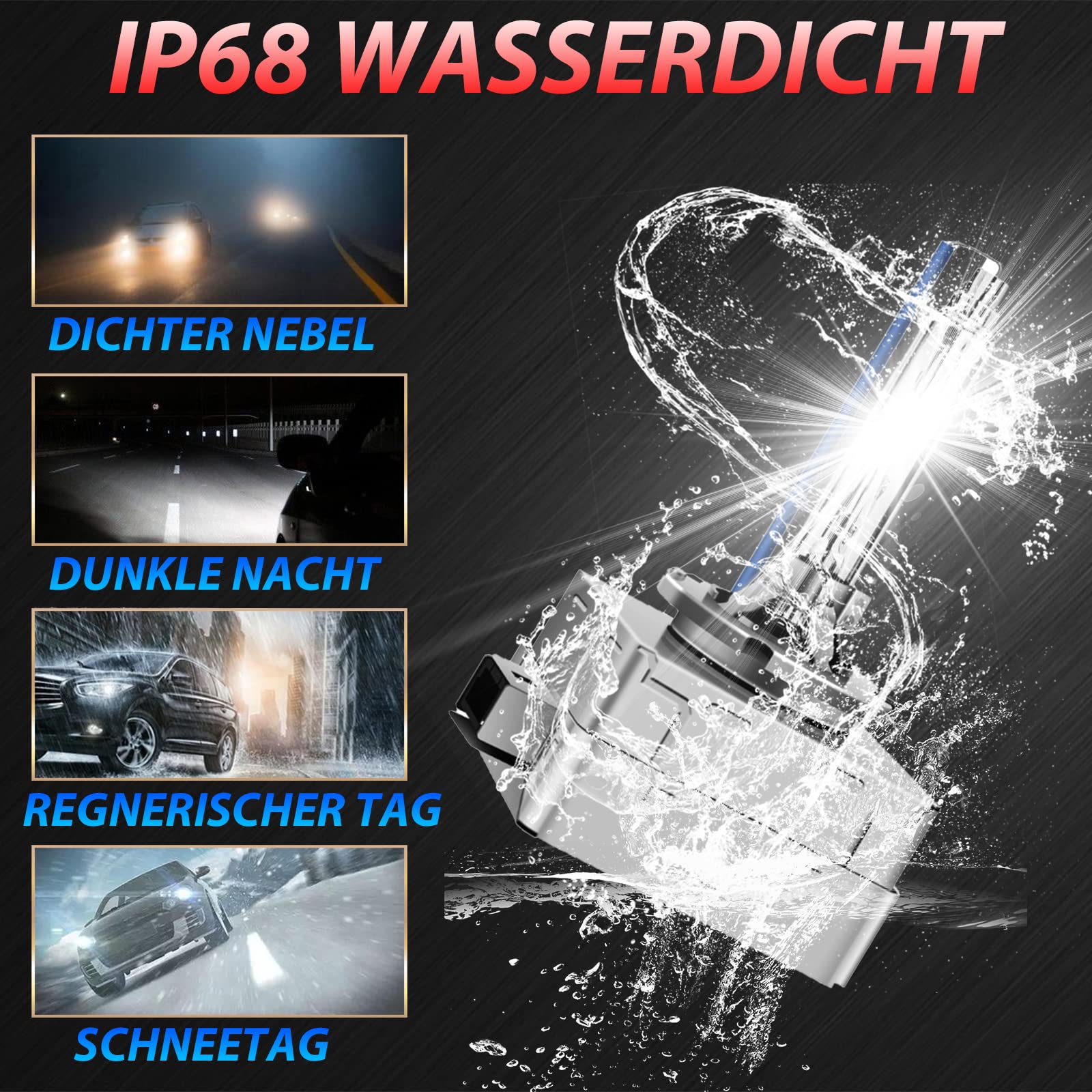 Briteye D1S Xenon Brenner 35W 8000 Kelvin Kühles Blau Vollmetall Fahrzeug Scheinwerferlampe (2 Stücke)