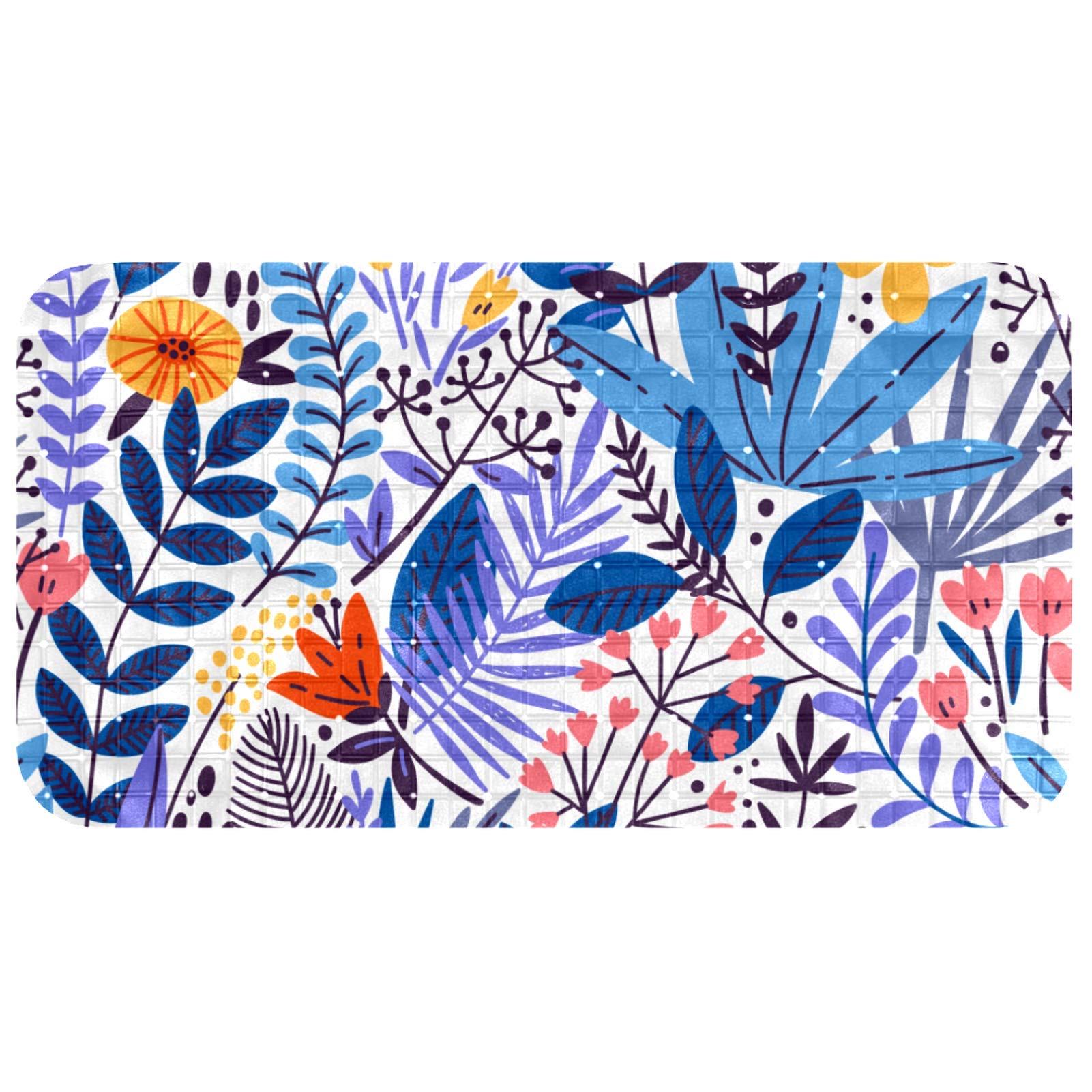 Alfombrillas de ducha Bennigiry potentes con ventosa y bonito diseño floral