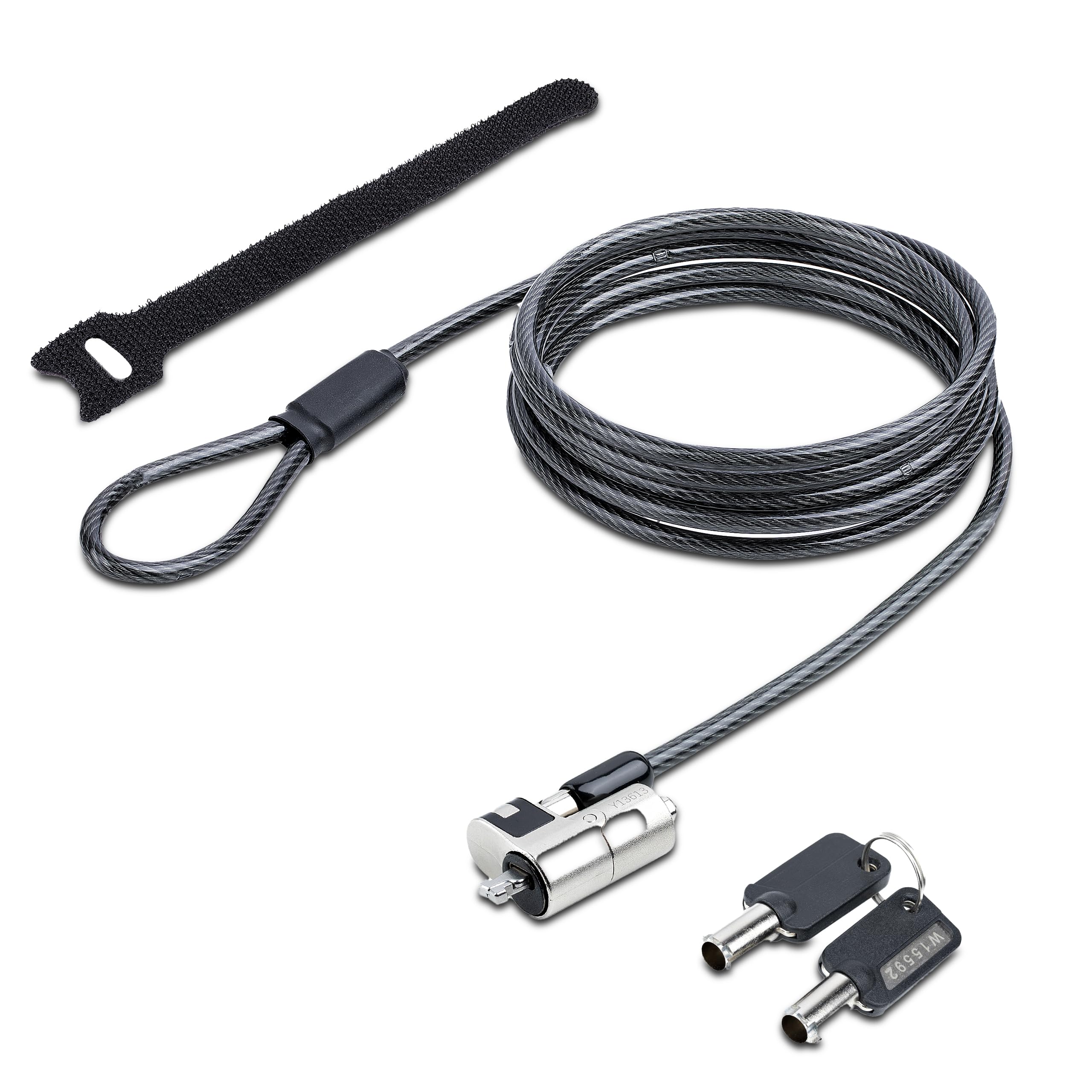 StarTech.com Cable de Seguridad con Candado para Ordenador Portátil - Cable de 2m - con Candado Antirrobo con Llave - con Ranura Nano para Portátiles - Nano Slot - Cable de Acero (NANOK-Laptop-Lock)