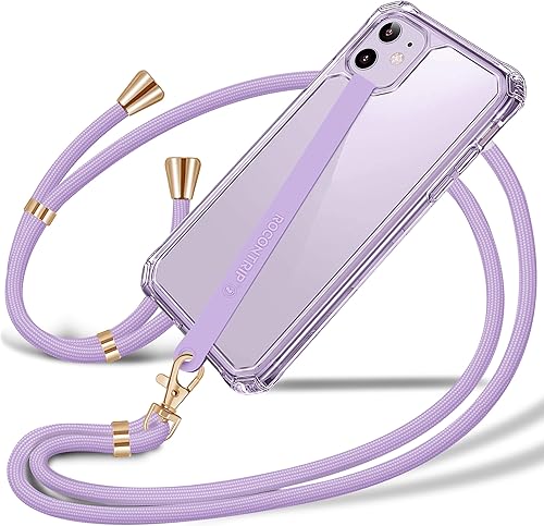 Miniatura 1 de ROCONTRIP Cordón para teléfono, agarre 2 en 1 para teléfono y correa cruzada para teléfono, dijes de silicona para teléfono y correa para el dedo