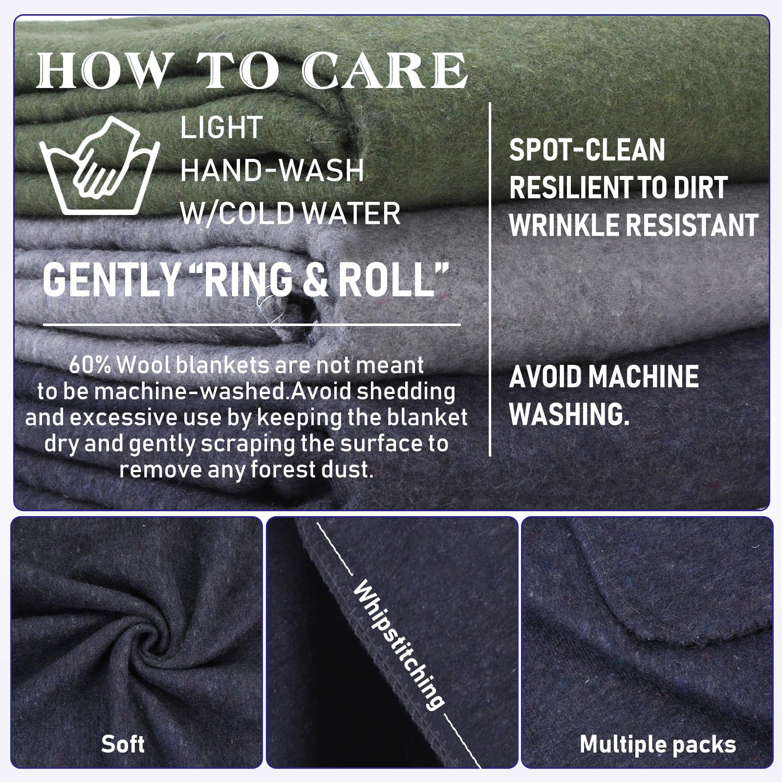 Fire Retardant Emergency Blankets - 6 Pack -5 Fire Retardant Emergency Blankets - 6 Pack -5