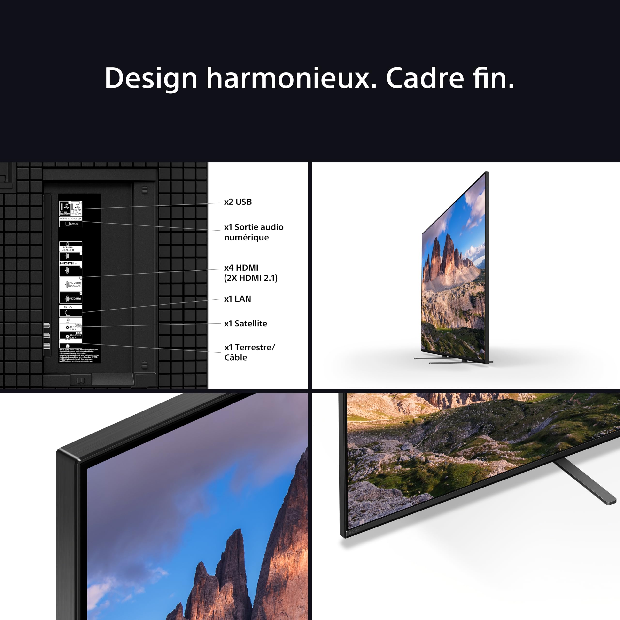Sony BRAVIA 5 XR | Mini LED 55’ | IA XR Processor | Acoustic Multi-Audio | Dolby Vision/Atmos | IMAX Enhanced | Google TV (2025) | Google Cast | Apple AirPlay 2| Eco Dashboard Eco 2 | Menu Jeu 2