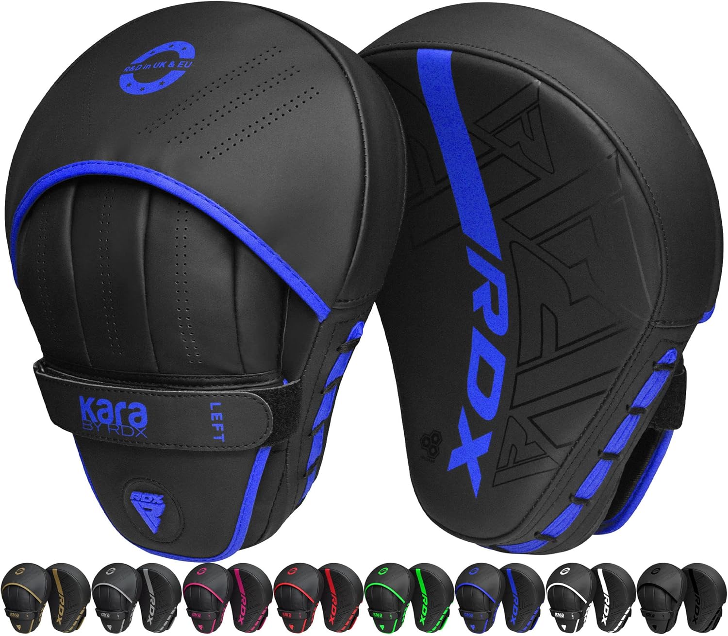 RDX Boxing Pads Curved Focus Mitts, Maya Hide Leather KARA Hook and jab Training Pads