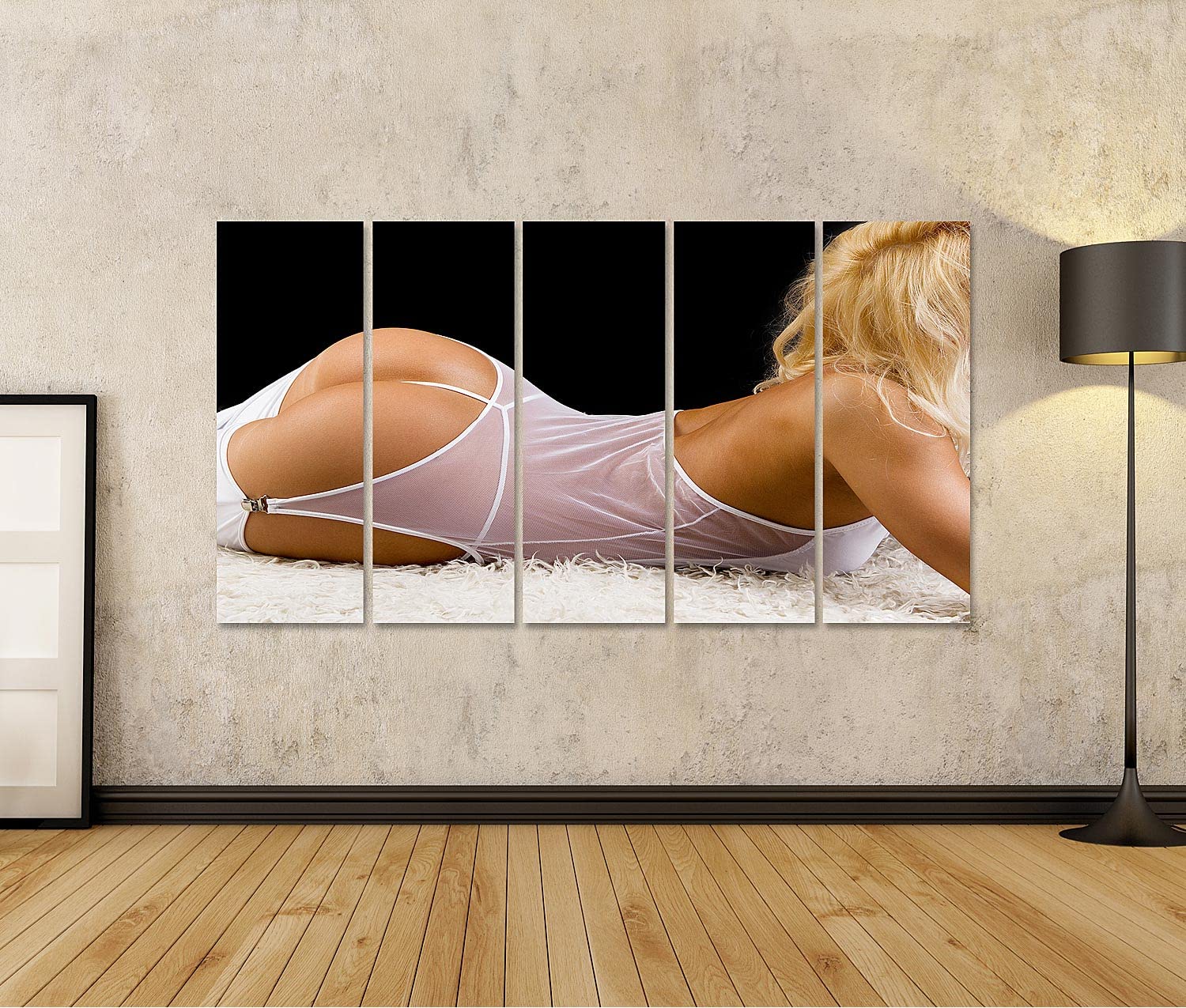 islandburner Cuadro sobre lienzo atractiva rubia pin-up erótica imágenes murales póster
