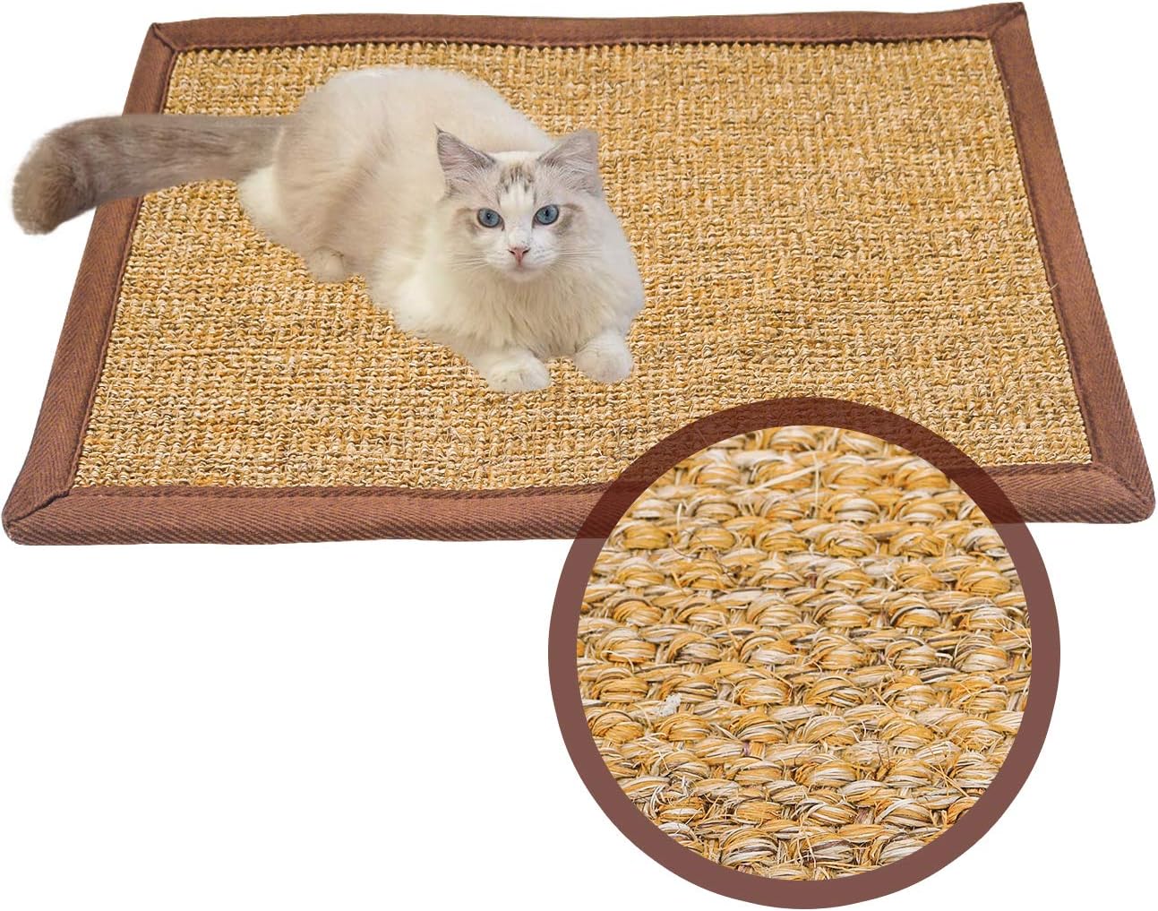 Sisal Cat Scratching Mat Scratch Post Cat Litter Mat for Cat/Kitty Grinding Claws & Protecting Furnitures