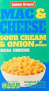 مكرونة ماك اند تشيز بالجبنة وكريما البصل من جولدن بريز، 200 جرام