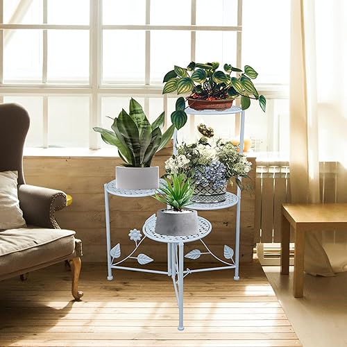 Miniatura 5 de NAKUPE Soporte para plantas para interiores y exteriores, 34 niveles de 30 pulgadas de alto, estantes de metal para macetas, organizador de plantas