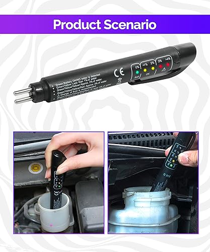 Miniatura 7 de RACOONA Probador de líquido de frenos,Pluma de probador de líquido de frenos,Accesorios de coche Herramienta de prueba de diagnóstico de coche con 5