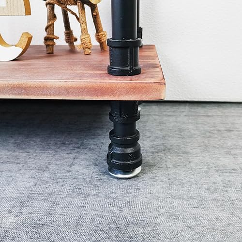 Miniatura 9 de Estanterías industriales, estantería de tubo de madera, 5 estantes rústicos, estante alto de almacenamiento para sala de estar, cocina, oficina