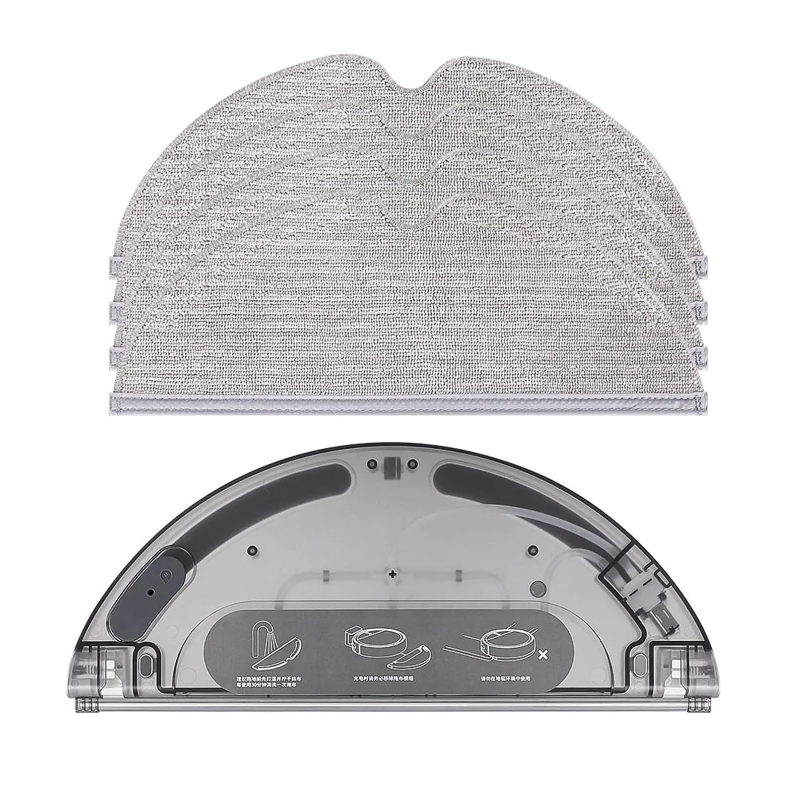 TINGELWQAXC Water Tank，Compatible For Xiaomi，1C 2C STYTJ01ZHM/1T STYTJ02ZHM，Robot Vacuum Cleaner Cloth Mopping Holder Accessories(Set 4)