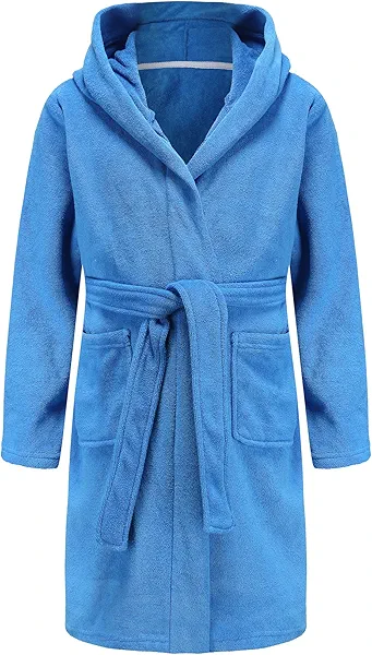 Boys Girls Bathrobe Soft Towel Hooded Robe Terry cloth Turkish Cotton Bathrobe