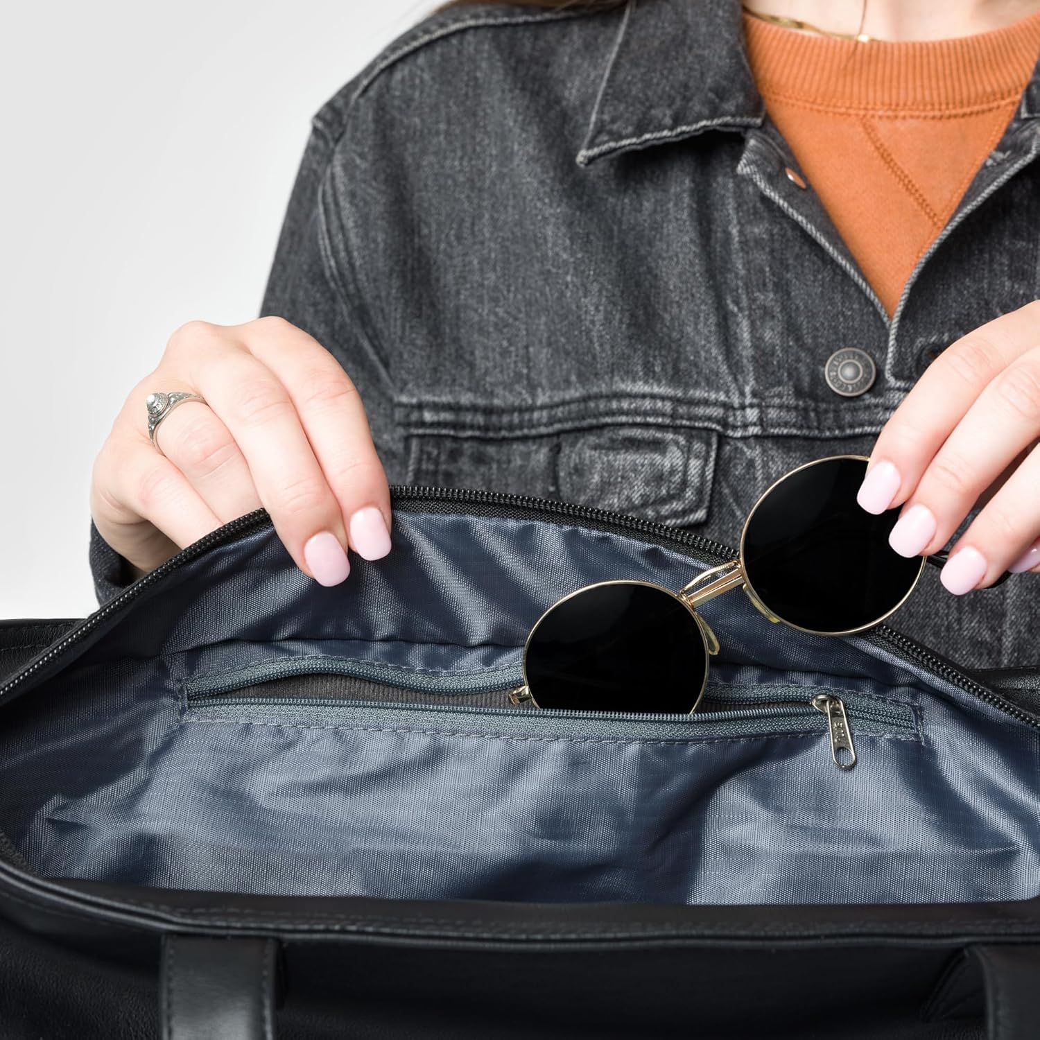 Simple Modern Vegan Leather Tote Bag for Women