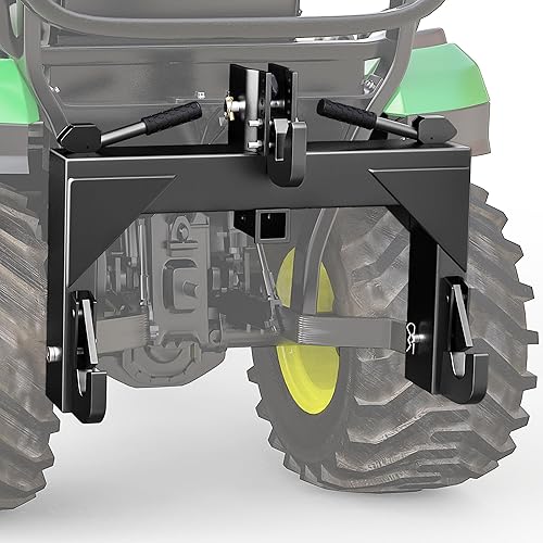 AUTOSAVER88 3 Point Quick Hitch Attachment for Category 1 Tractors, 3000LBS Heavy Duty 3 Pt Tractor Hitch with 2" Receiver, Adjustable 5 Level Bolt for Farm & Ranch Equipment
