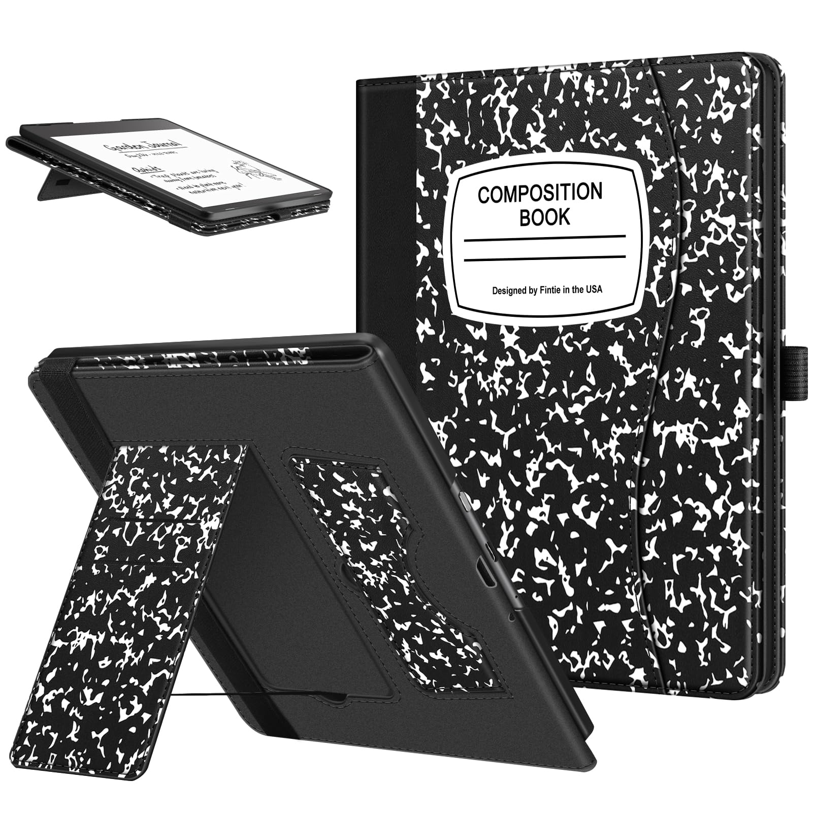 Fintie Stand Case for Kindle Scribe 10.2 Inch 2024/2022, Composition Book