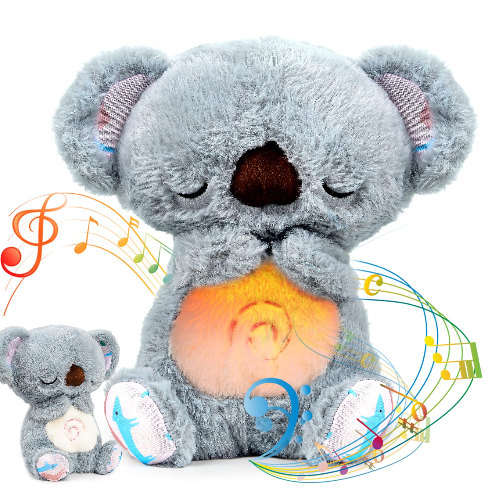 Anxiety Relief Breathing Koala Ateddy, Newborn Toys Soothing Breathing Stitchy Otter, Arrily Calming Koala Toys Gifts for Newborn Baby Boys or Girls