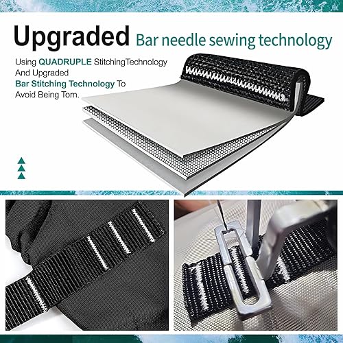 Miniatura 4 de Tuszom Funda para lancha 900D de grado marino, lona de poliéster de grado marino, remolcable tamaño completo, para fuera de borda de casco V y