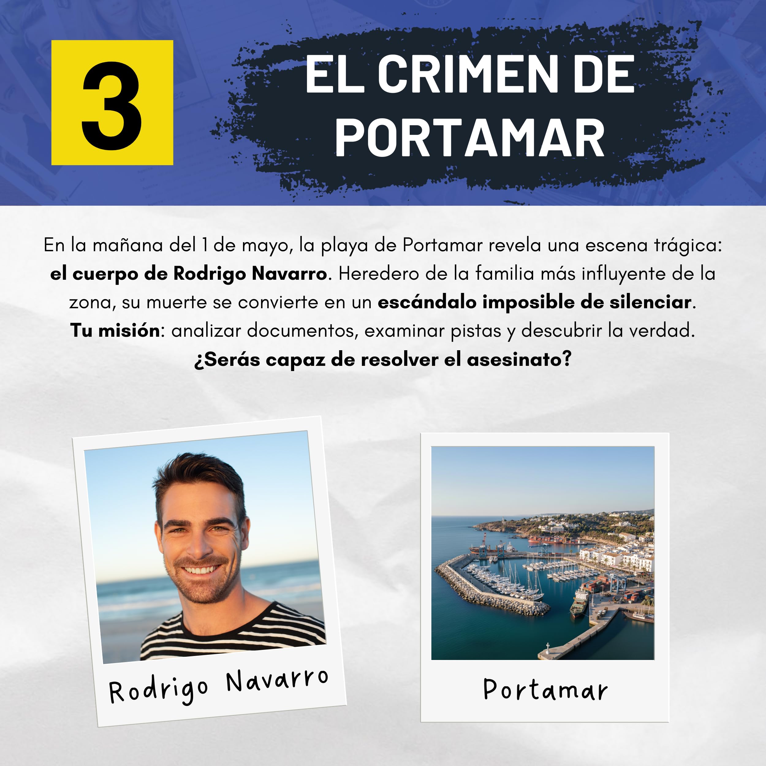Pack de 3: Caso 1, Caso 2 y Caso 3. Juegos de Mesa Adulto, Casos Policiales para Resolver Misterio en Casa, Escape Room Juego de Mesa Resuelve el Crimen como Detective