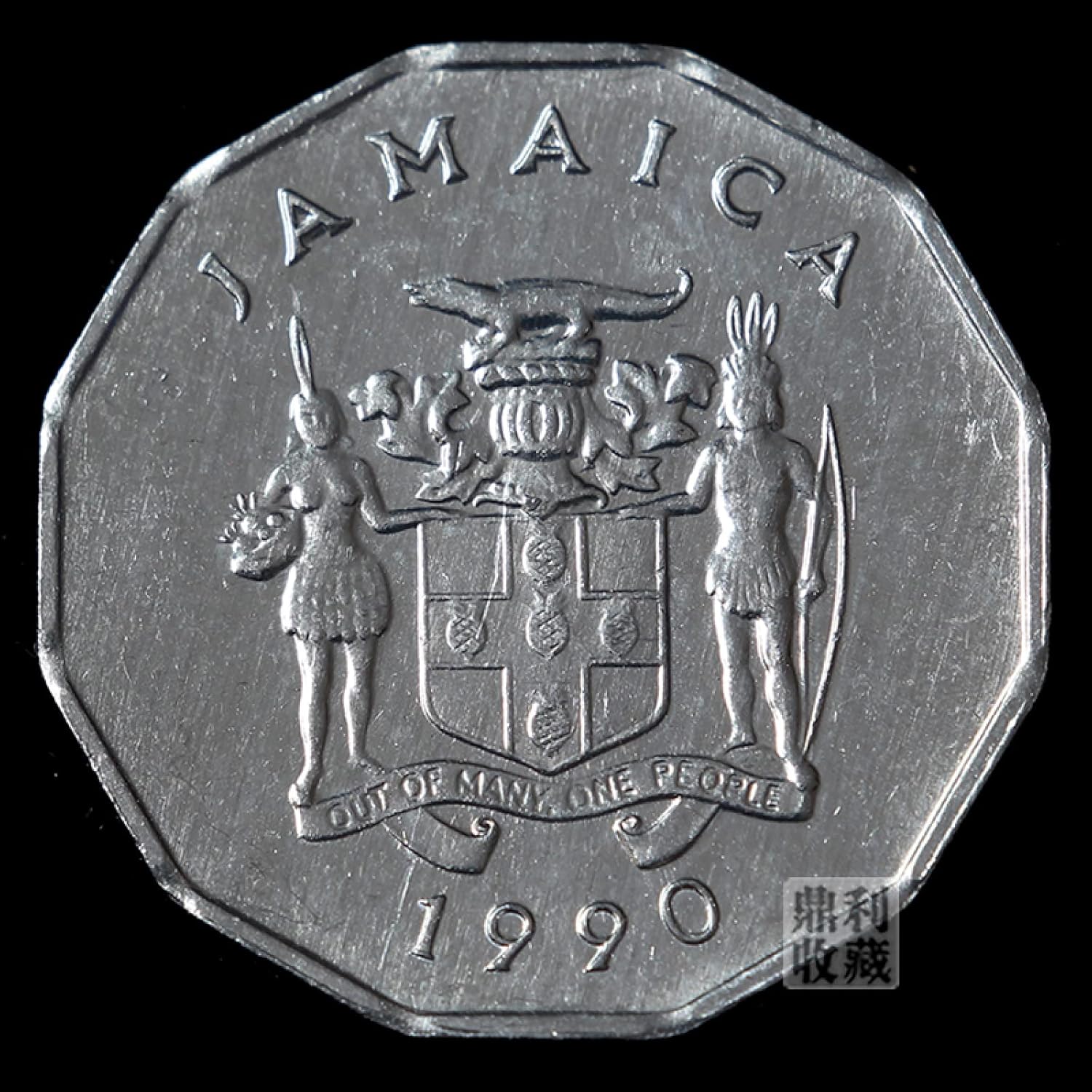 Jamaican 1 Cent Shaped Coin Vintage Random 21.2mm African