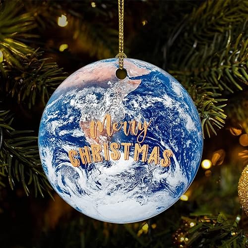 Two-Side Printed Universe and Planets Ceramic Christmas Ornament Novelty for Family Friends Kids Space Enthusiast Christmas Keepsake Pendants Two-Side Printed Universe and Planets Ceramic Christmas Ornament Novelty for Family Friends Kids Space Enthusiast Christmas Keepsake Pendants