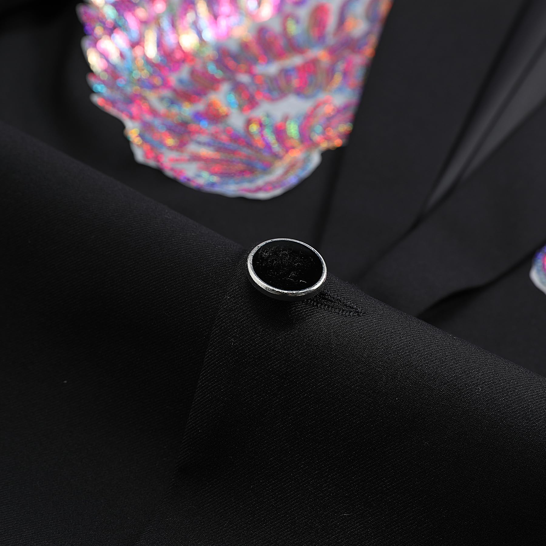 Allthemen Blazer Homme avec Paillettes Veste de Smoking Blazer Coloré Uni pour Soiré Mariage