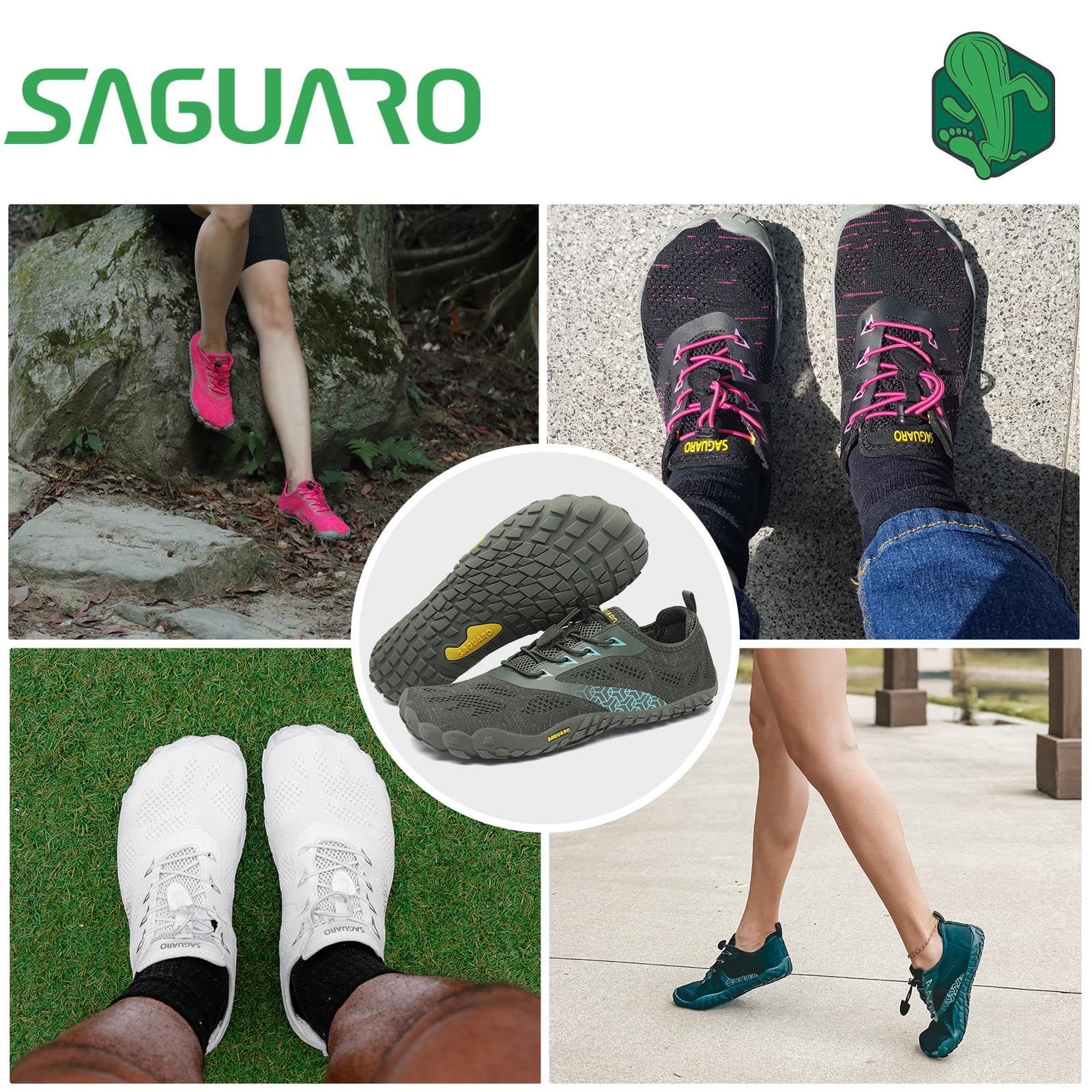 SAGUARO Scarpe Barefoot Minimaliste Uomo Donna Scarpe Outdoor e Indoor Multisport - Morbido Comode e Leggere