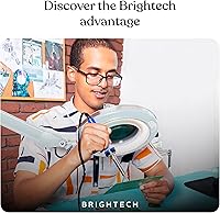 Vista 7 de Brightech LightView Pro - Lupa con luz y soporte, lámpara de pie de aumento con una base rodante de 6 ruedas para tratamientos faciales