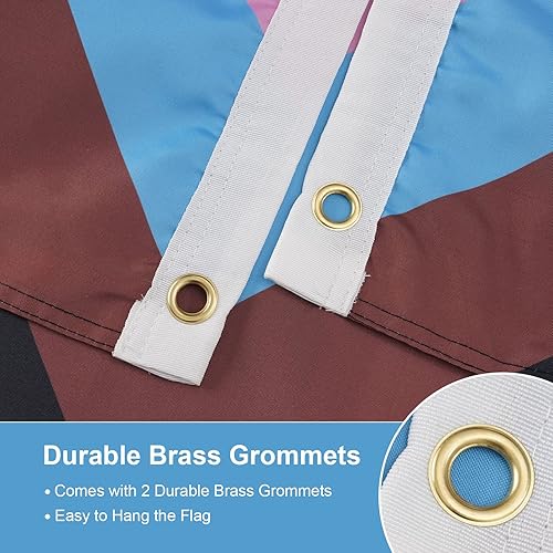 Miniatura 2 de SYII Progress Pride - Bandera LGBT de 5 x 8 pies, banderas de comunidad de lesbianas bisexuales bisexuales y transgénero de color vivo, pancarta