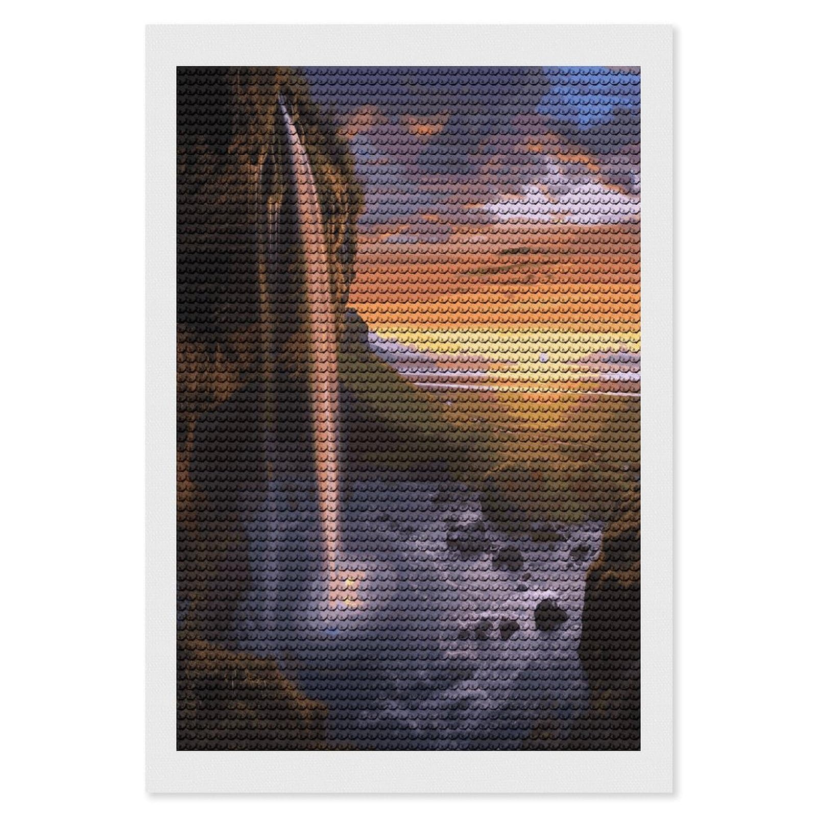 LDGSUPH Waterfall at Sunset Diamond Painting Kits for Adults Paint with Diamond Pictures Art DIY Full Drill Diamond Dots Painting Personalized Diamond Photo for Home Wall Decor Gift 8"x12"