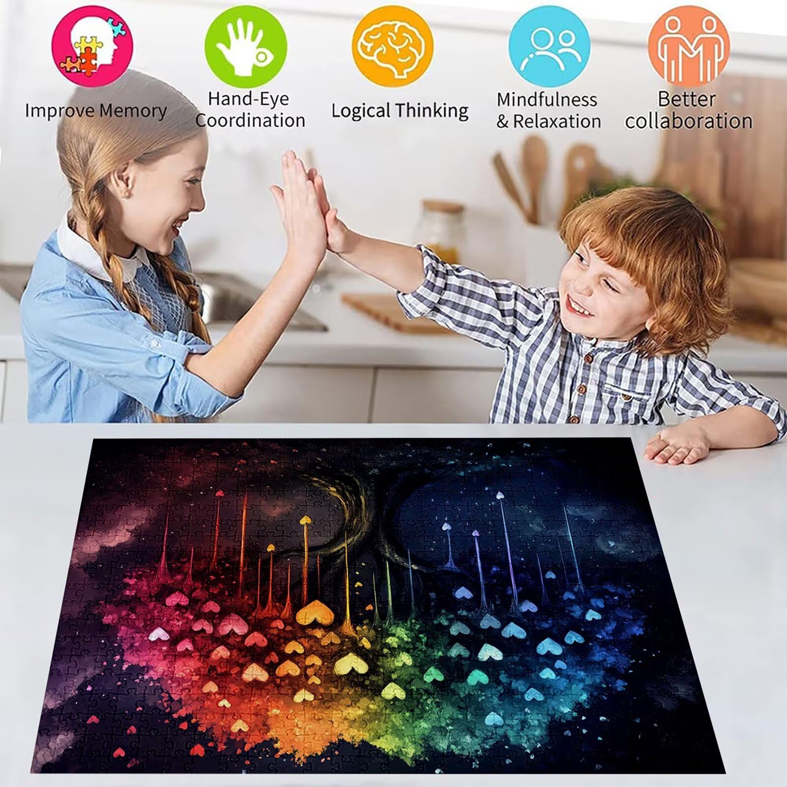 Puzzle 3000 elementów miłość puzzle dla dorosłych drzewo 122 x 81 cm unikalne rzemiosło klasyczne drewniane układanka 3D do rodzinnych gier biznesowych, układanka do samodzielnego wykonania nawet do