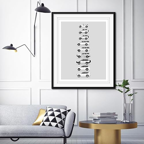 Vista 64 de Handmade Poster compatible with Toyota Supra Generations Print (Wall Art Handmade the Supra Mk I, Mk II, Mk III, Mk IV, Mk V)