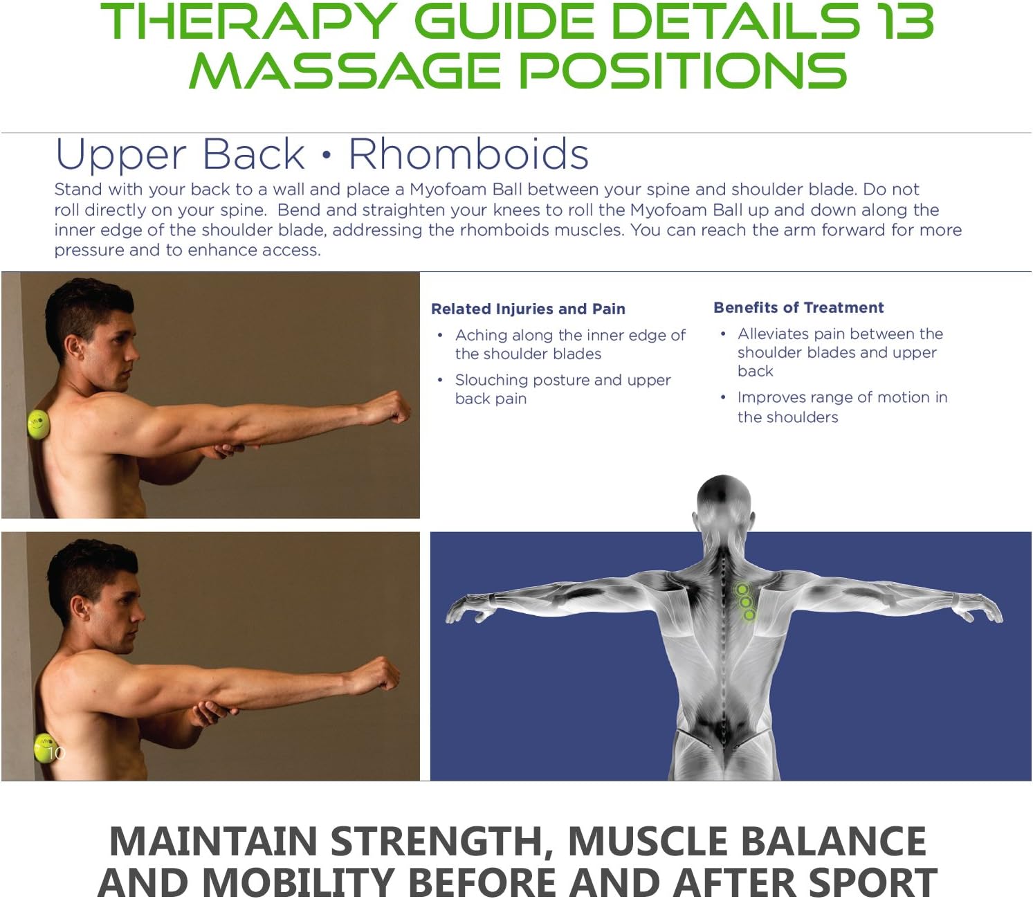 Ultimate Body Press Massage Balls – 5”, 4” & 2.75” with High or Medium Rebounding Myofoam Core, Perfect for Muscle Recovery & Trigger Point Relief