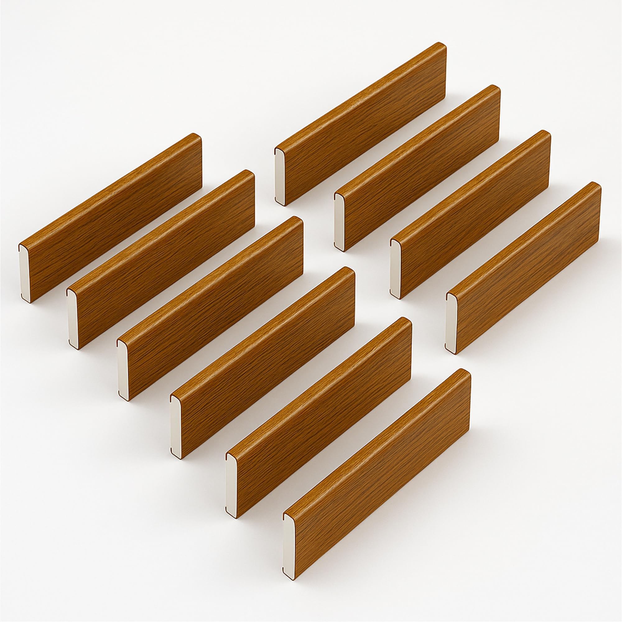 Windows4you UPVC Finishing Trim - Plastic Window Trim & UPVC Trim for Windows and Doors - Golden Oak Rigid UPVC - 10 Pack - 1m Length (30mm x 1m (10 Pack))