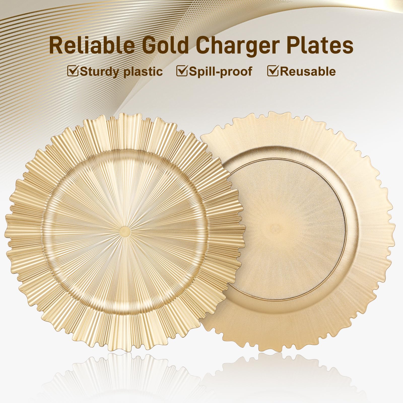 Rose Gold Chargers Plastic Charger Plates Dollar Tree Charger
