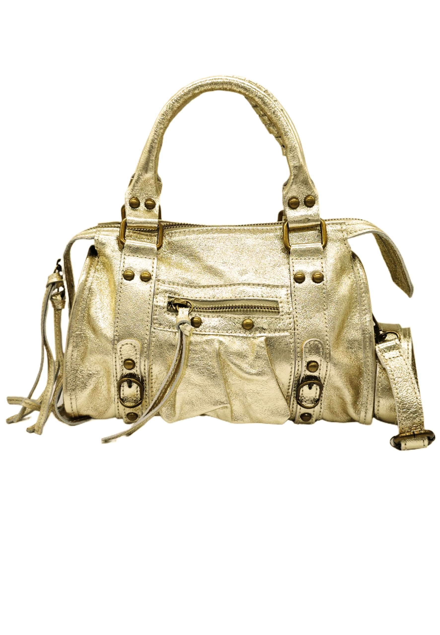 Soleil Chic - Daisy Kleine Handtasche Vintage Echtleder Damen Umhängetasche aus Rindsleder